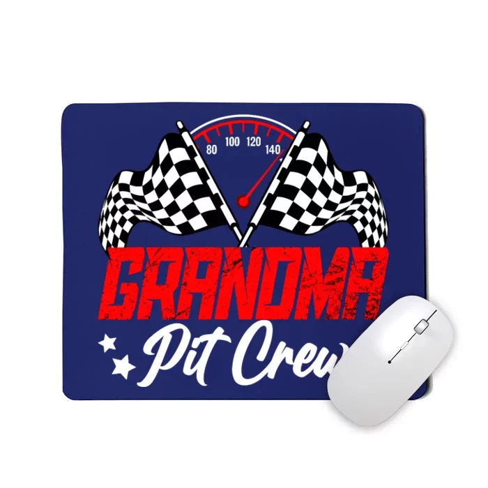 Grandma Pit Crew Birthday Party Race Car Lover Racing Family Mousepad