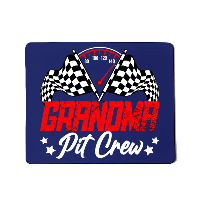 Grandma Pit Crew Birthday Party Race Car Lover Racing Family Mousepad