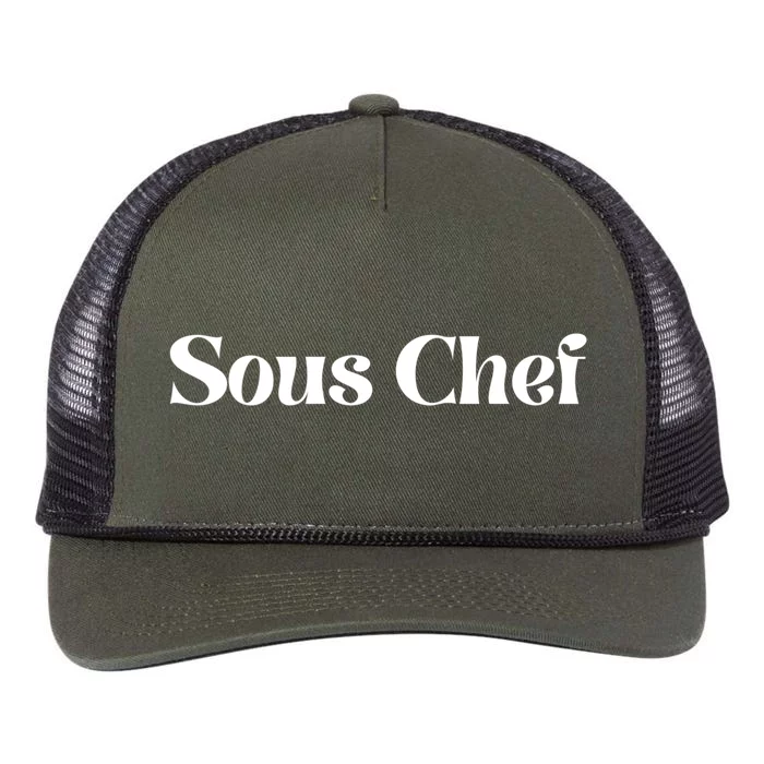 Graphic Professional Cooking Sous Chef Funny Gift Retro Rope Trucker Hat Cap