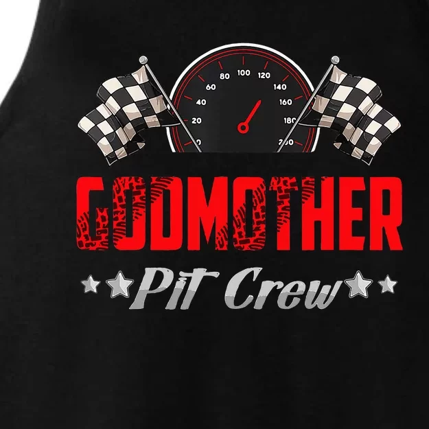 Godmother Pit Crew Birthday Racing Car Family Matching Race Ladies Tri-Blend Wicking Tank