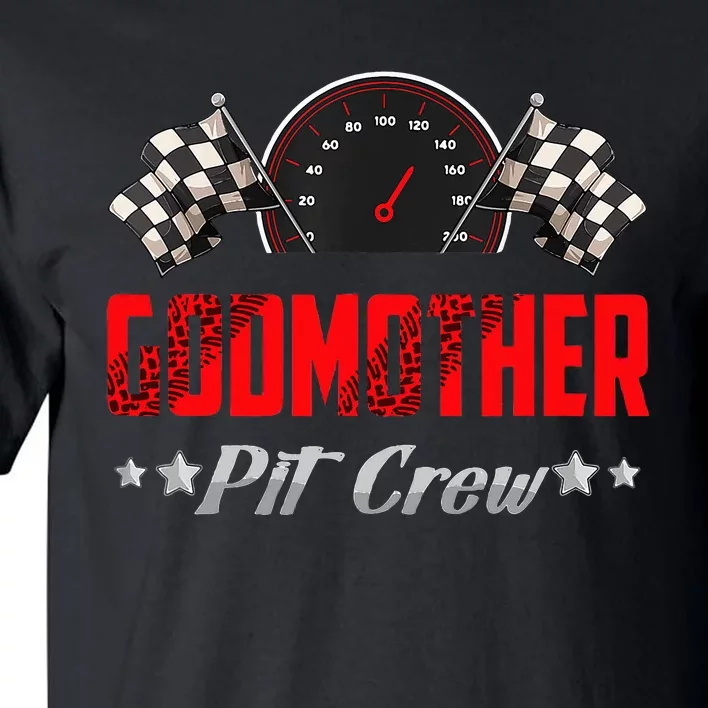 Godmother Pit Crew Birthday Racing Car Family Matching Race Tall T-Shirt