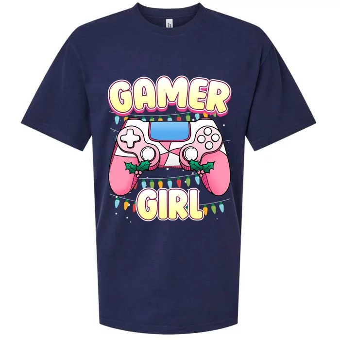 Gamer Pink Controller Christmas Video Game Gift Sueded Cloud Jersey T-Shirt