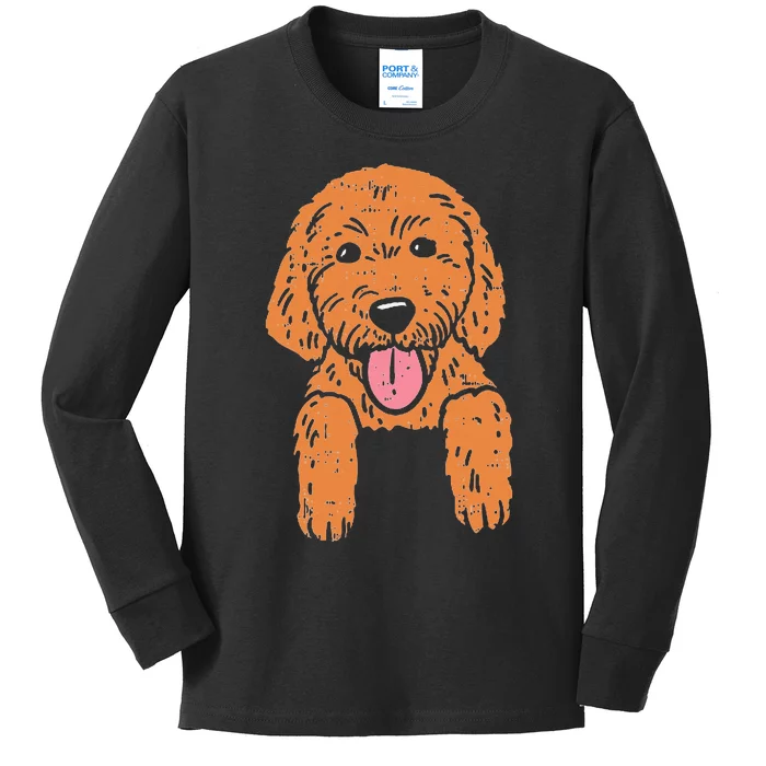 Goldendoodle Pocket Cute Dog Pet Lover Owner Men Women Gift Kids Long Sleeve Shirt