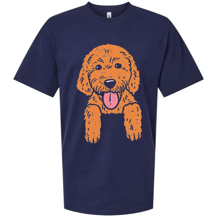 Goldendoodle Pocket Cute Dog Pet Lover Owner Men Women Gift Sueded Cloud Jersey T-Shirt