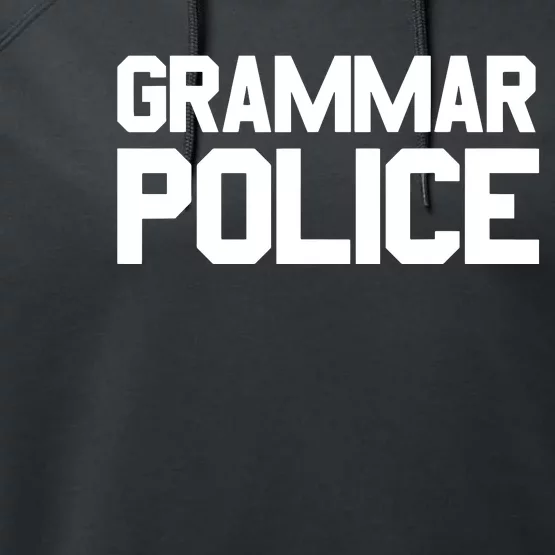 Grammar Police Costume Funny Halloween Grammar Police Performance Fleece Hoodie