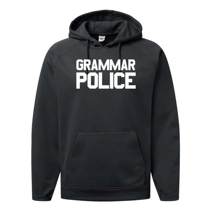 Grammar Police Costume Funny Halloween Grammar Police Performance Fleece Hoodie