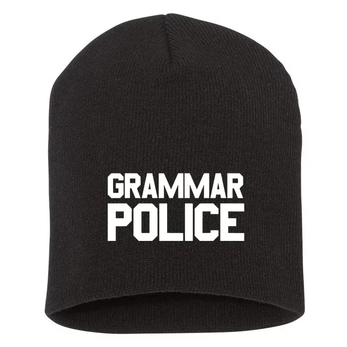 Grammar Police Costume Funny Halloween Grammar Police Short Acrylic Beanie