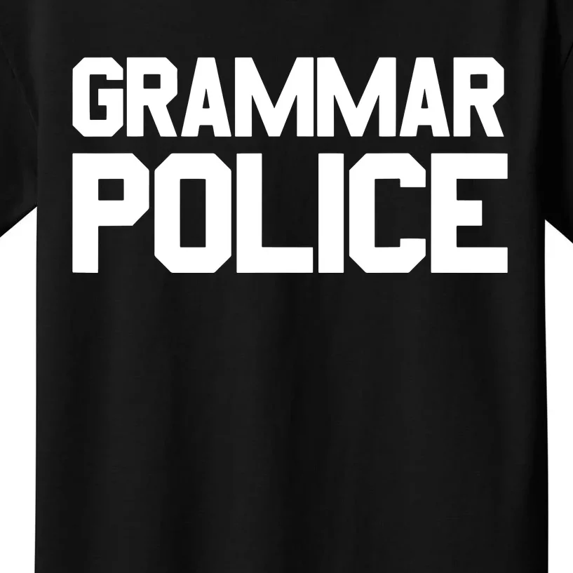 Grammar Police Costume Funny Halloween Grammar Police Kids T-Shirt