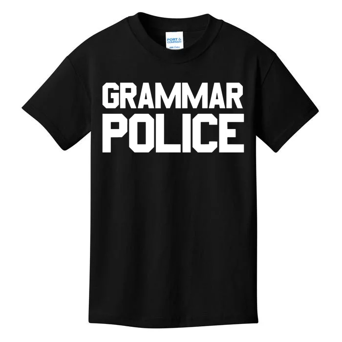 Grammar Police Costume Funny Halloween Grammar Police Kids T-Shirt