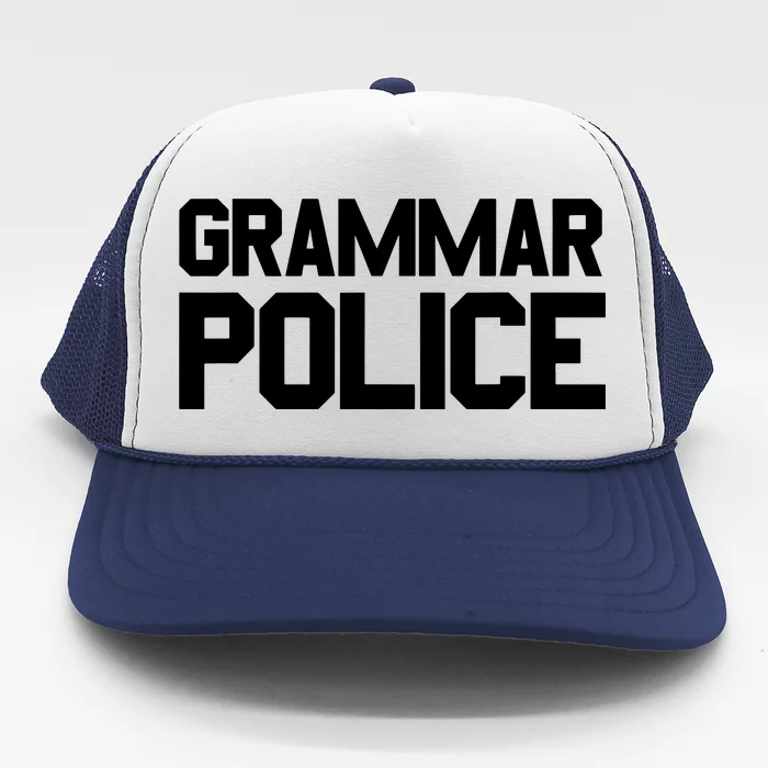 Grammar Police Costume Funny Halloween Grammar Police Trucker Hat