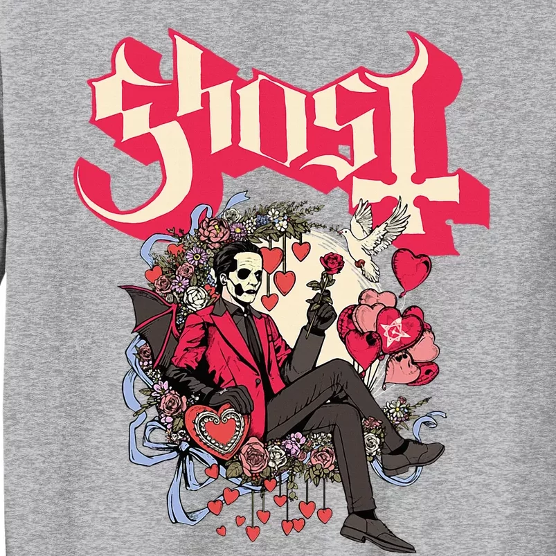 Ghost Papa Cupid ValentineS Day Tall Sweatshirt