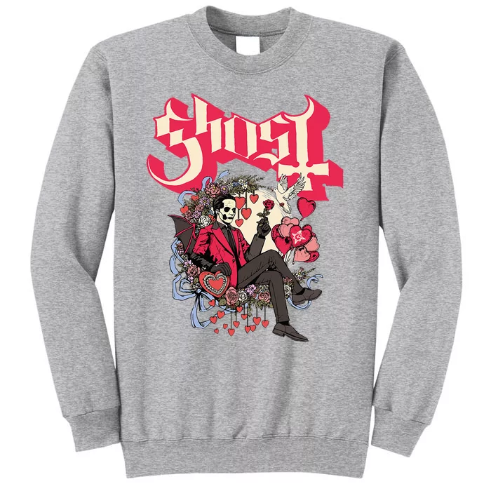 Ghost Papa Cupid ValentineS Day Tall Sweatshirt