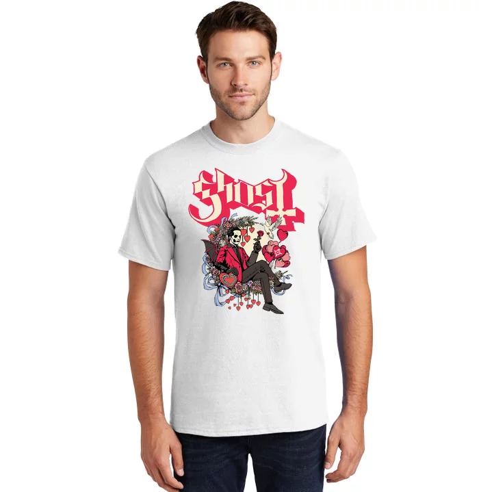 Ghost Papa Cupid ValentineS Day Tall T-Shirt