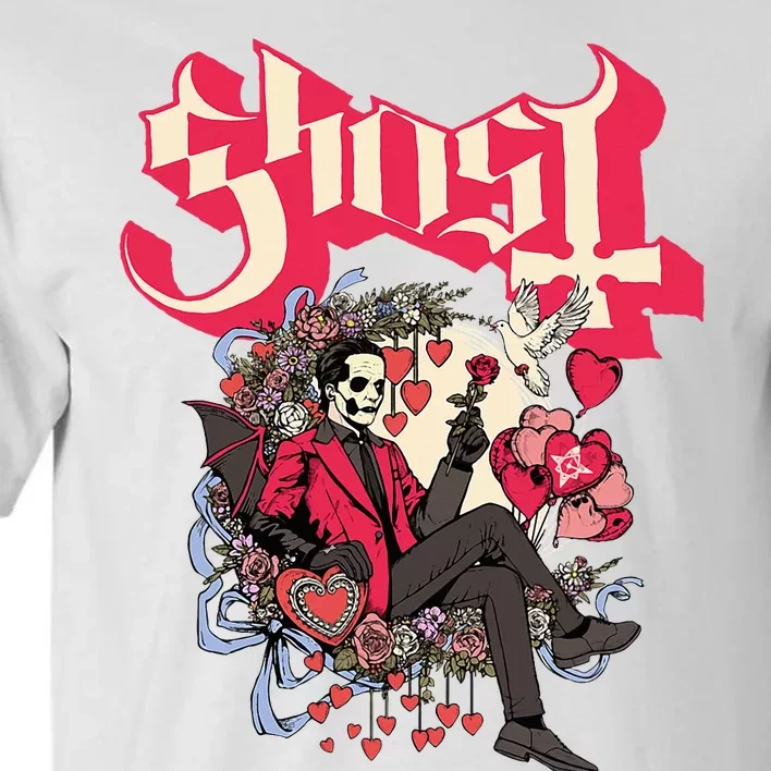 Ghost Papa Cupid ValentineS Day Tall T-Shirt