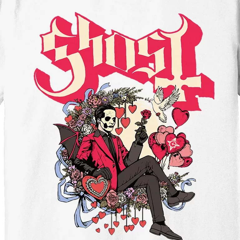 Ghost Papa Cupid ValentineS Day Premium T-Shirt