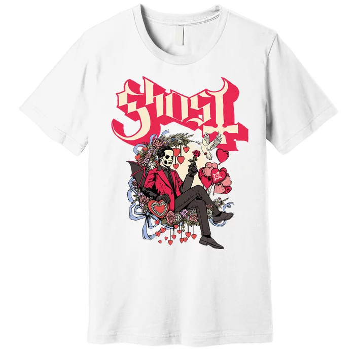 Ghost Papa Cupid ValentineS Day Premium T-Shirt