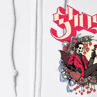 Ghost Papa Cupid ValentineS Day Full Zip Hoodie