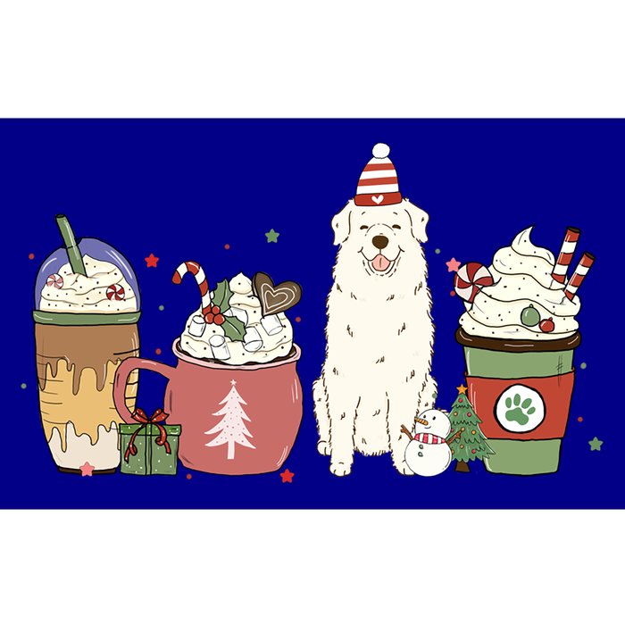 Great Pyrenees Coffee Latte Winter Christmas Dog Mom Holiday Cute Gift Bumper Sticker