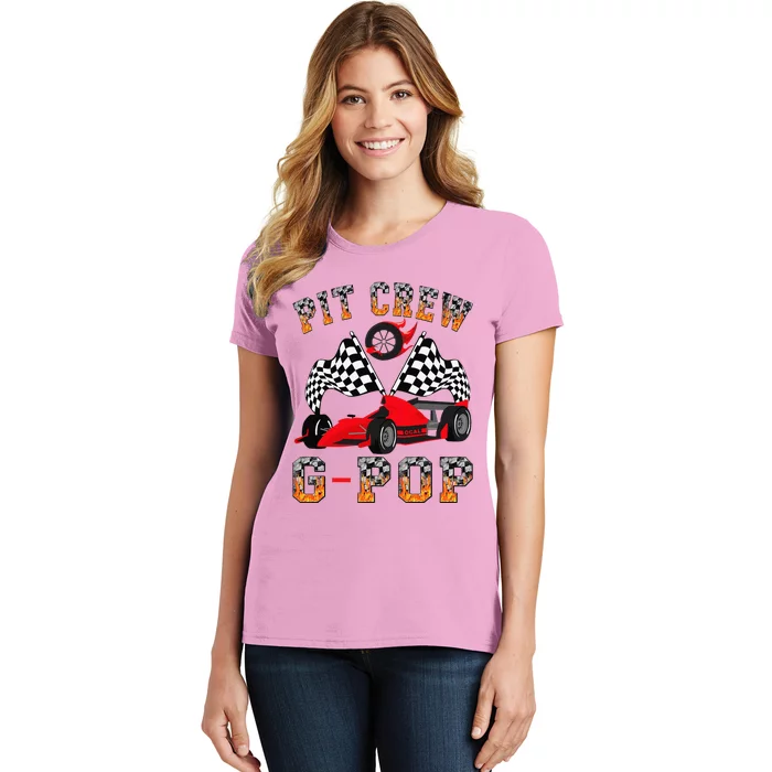 Gpop Pit Crew Fire Race Car Birthday Women's T-Shirt