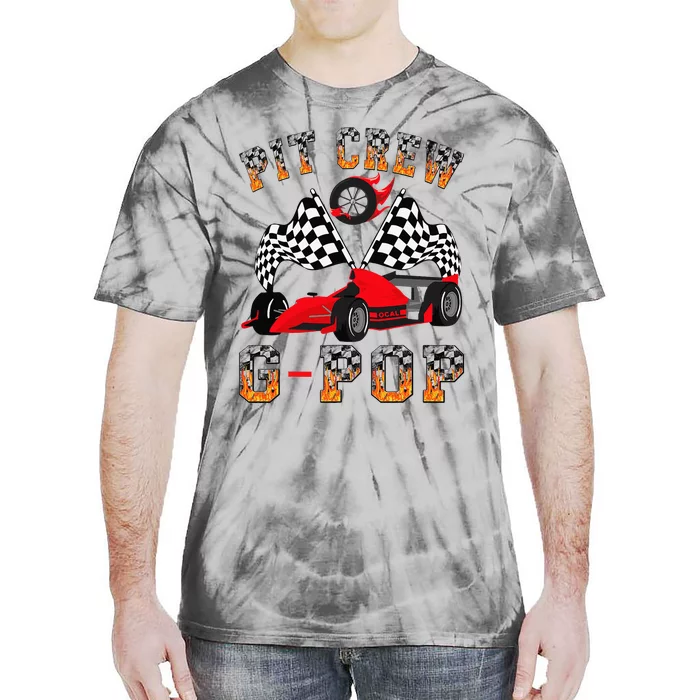 Gpop Pit Crew Fire Race Car Birthday Tie-Dye T-Shirt