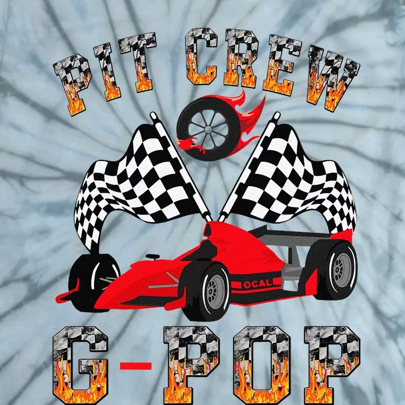 Gpop Pit Crew Fire Race Car Birthday Tie-Dye T-Shirt