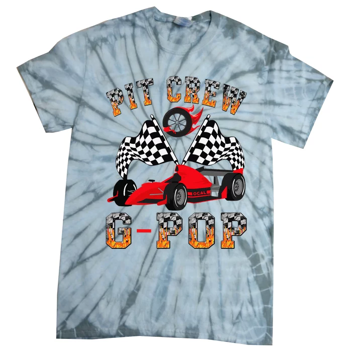 Gpop Pit Crew Fire Race Car Birthday Tie-Dye T-Shirt