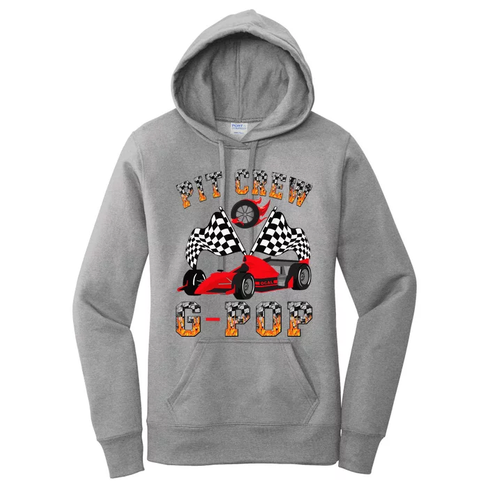 Gpop Pit Crew Fire Race Car Birthday Women's Pullover Hoodie