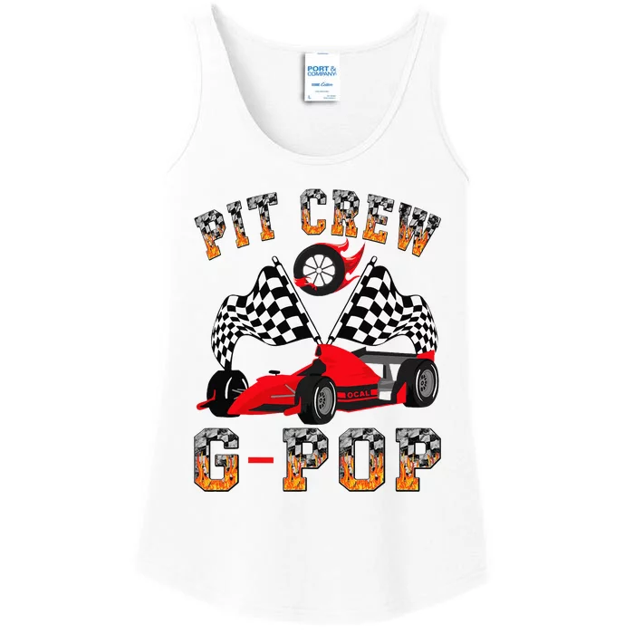 Gpop Pit Crew Fire Race Car Birthday Ladies Essential Tank