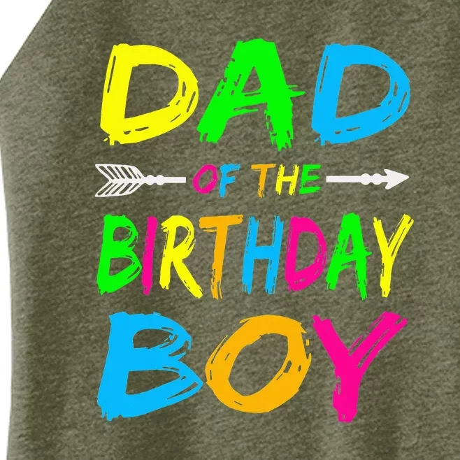 Glow Party Dad Of The Birthday Matching Family Women’s Perfect Tri Rocker Tank