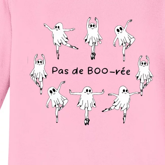 Ghost Pas De Boo RéE Ballet Dancer Spooky Halloween Baby Long Sleeve Bodysuit