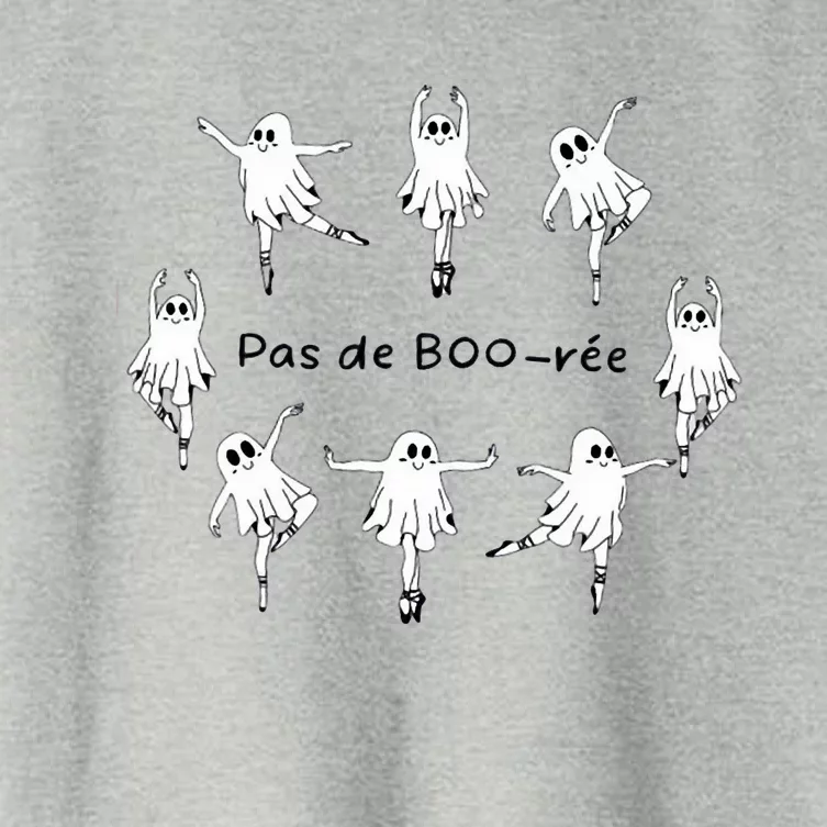 Ghost Pas De Boo RéE Ballet Dancer Spooky Halloween Women's Crop Top Tee