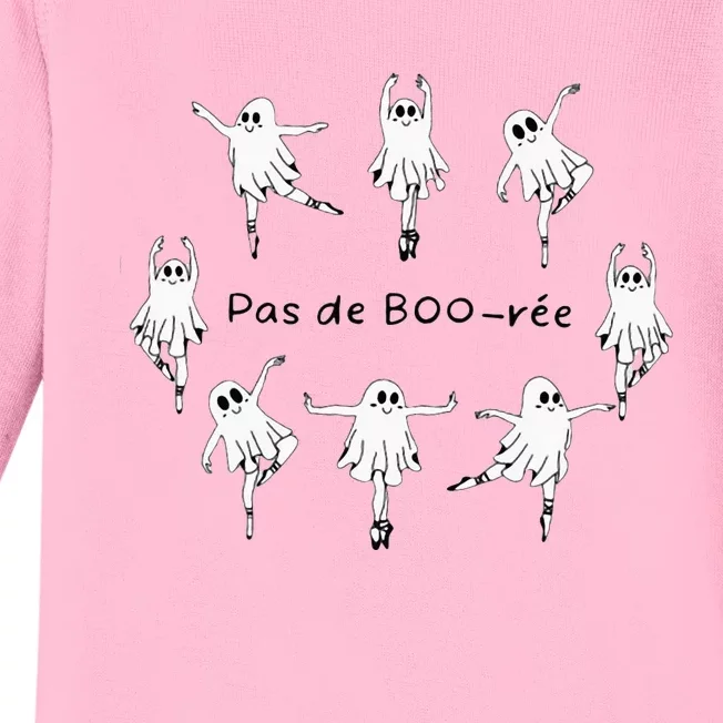 Ghost Pas De Boo RéE Ballet Dancer Spooky Halloween Baby Long Sleeve Bodysuit