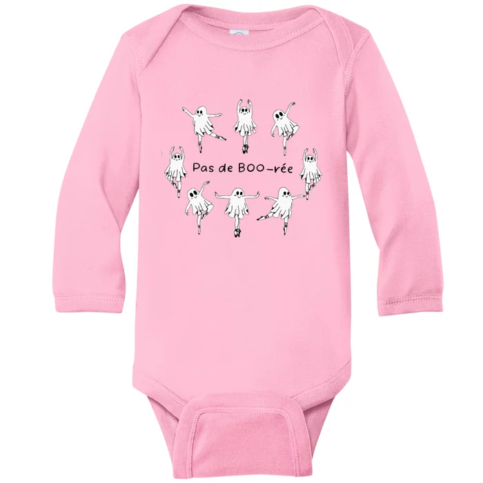 Ghost Pas De Boo RéE Ballet Dancer Spooky Halloween Baby Long Sleeve Bodysuit