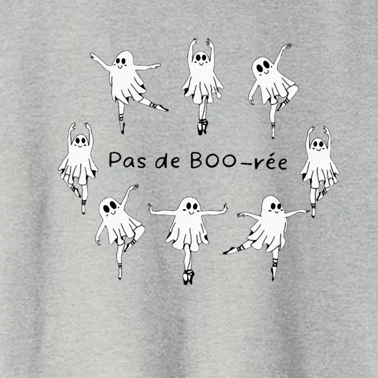 Ghost Pas De Boo RéE Ballet Dancer Spooky Halloween Women's Crop Top Tee