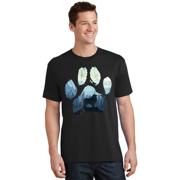 Great Pyrenees Dog Paw Mom Dad Mountains T-Shirt