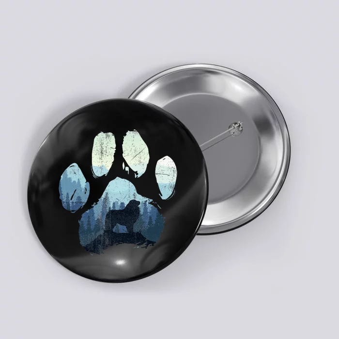 Great Pyrenees Dog Paw Mom Dad Mountains Button