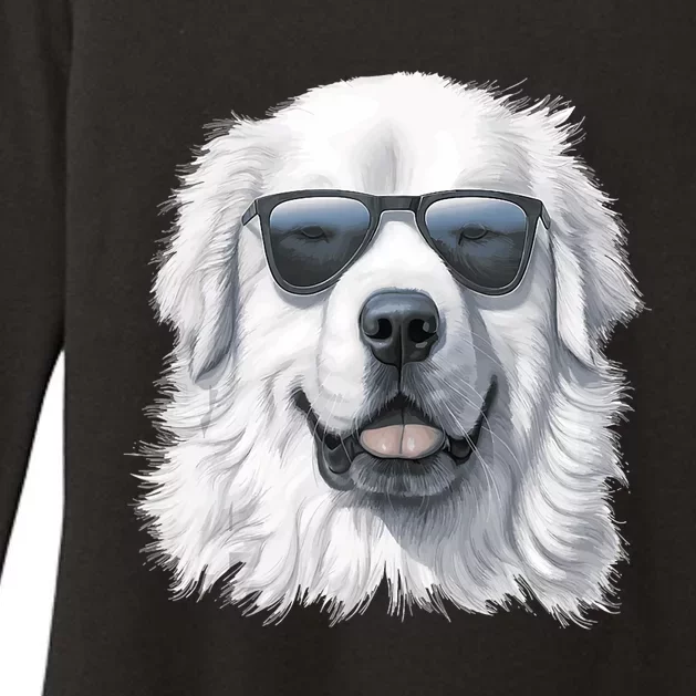 Great Pyrenees Dog With Sunglasses Great Pyrenees Womens CVC Long Sleeve Shirt