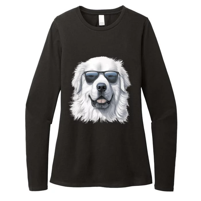 Great Pyrenees Dog With Sunglasses Great Pyrenees Womens CVC Long Sleeve Shirt