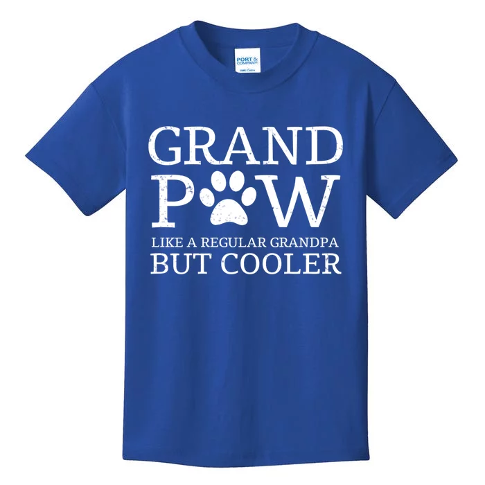 Grand Paw Dog Grandpa Grandpaw Pawpa Dogs Regular But Cooler Meaningful Gift Kids T-Shirt