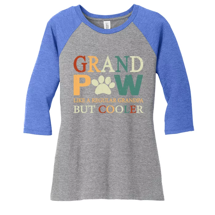 Grand Paw Dog Lover Fathers Day Grandpaw Grandpa Father Gift Women's Tri-Blend 3/4-Sleeve Raglan Shirt