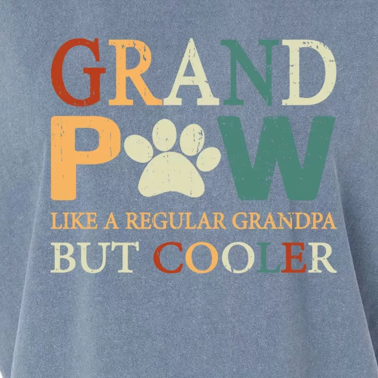 Grand Paw Dog Lover Fathers Day Grandpaw Grandpa Father Gift Garment-Dyed Women's Muscle Tee