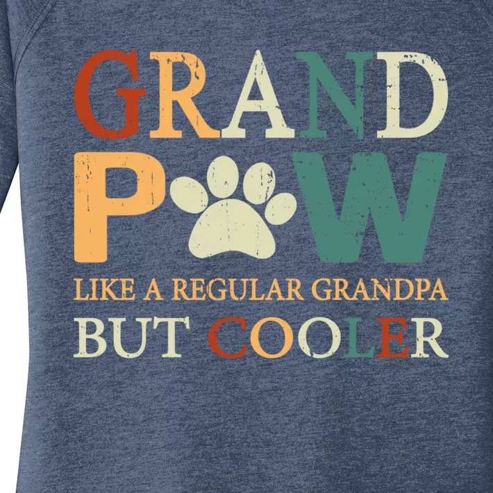 Grand Paw Dog Lover Fathers Day Grandpaw Grandpa Father Gift Women's Perfect Tri Tunic Long Sleeve Shirt