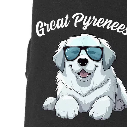 Great Pyrenees Dog With Sunglasses Cool Great Pyrenees Doggie 3-End Fleece Hoodie