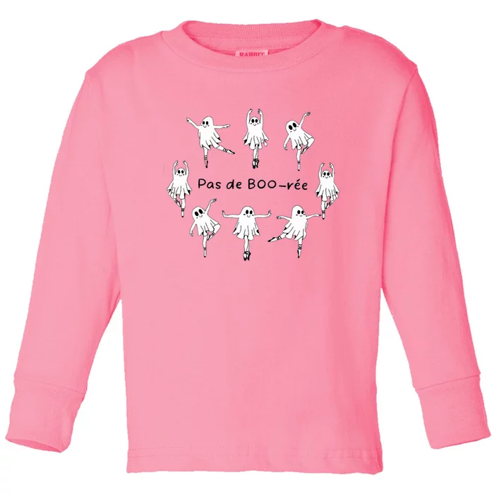 Ghost Pas De Boo RéE Ballet Dancer Spooky Halloween Toddler Long Sleeve Shirt