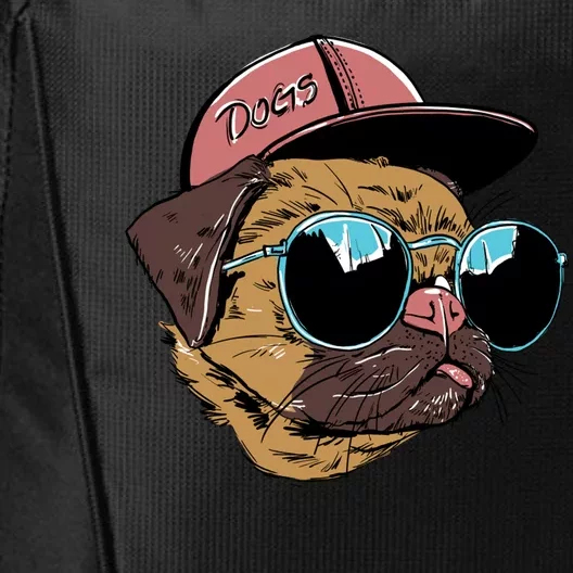 Gangster Pug Dog Hipster Cool Shades City Backpack