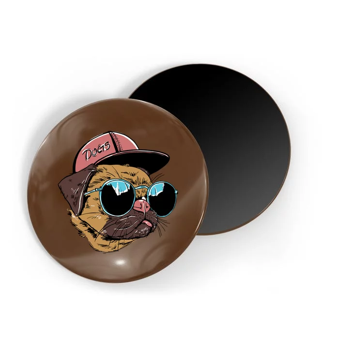 Gangster Pug Dog Hipster Cool Shades Magnet