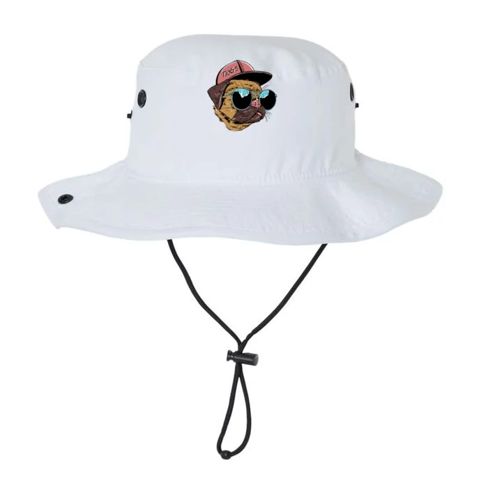 Gangster Pug Dog Hipster Cool Shades Legacy Cool Fit Booney Bucket Hat