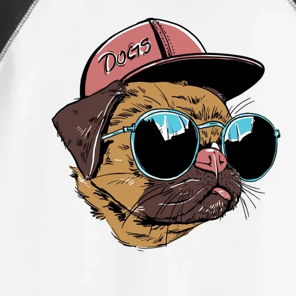 Gangster Pug Dog Hipster Cool Shades Toddler Fine Jersey T-Shirt