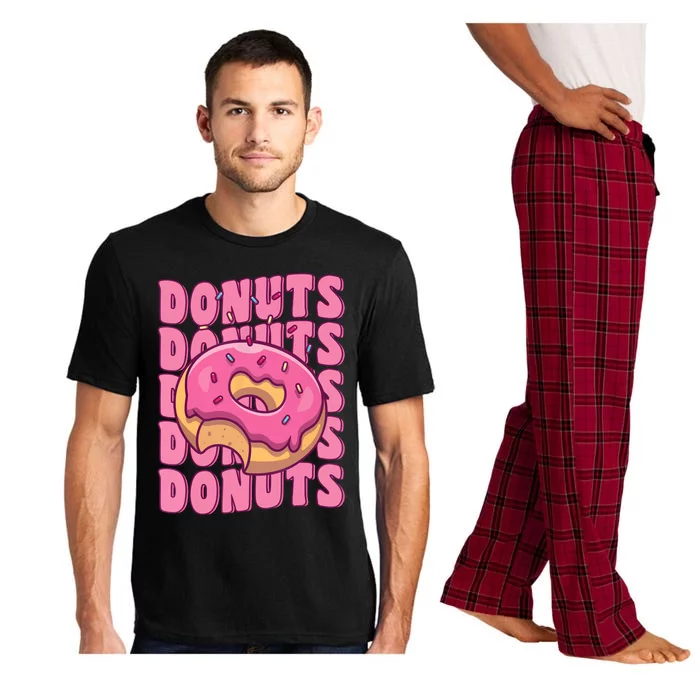 Groovy Pink Donut Squad Sprinkles Donut Lover Matching Donut Pajama Set