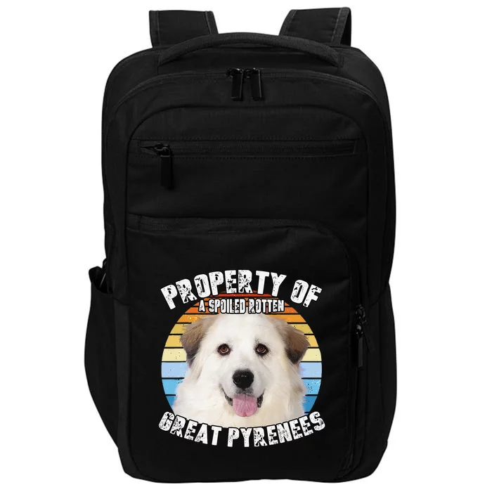 Great Pyrenees Dog Retro Property Of Cute Dog Impact Tech Backpack